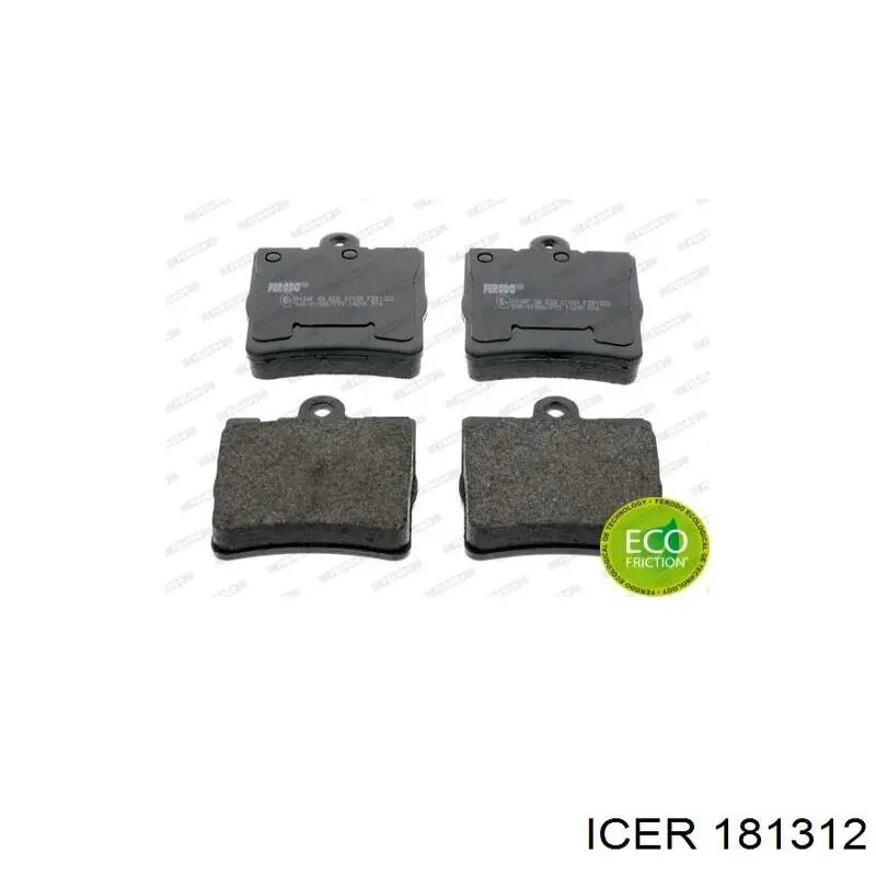 181312 Icer pastillas de freno traseras