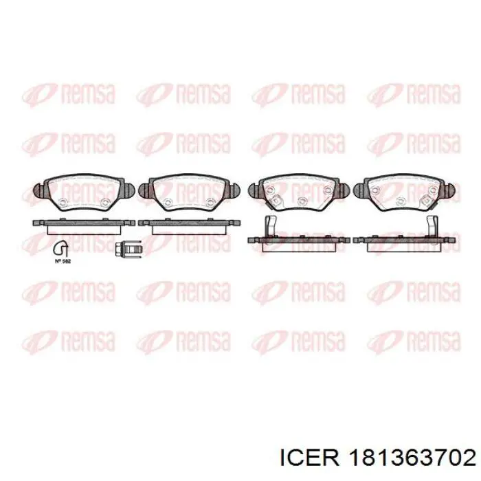 181363-702 Icer pastillas de freno traseras