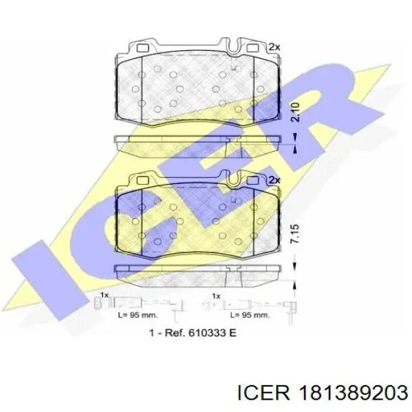 181389-203 Icer pastillas de freno delanteras