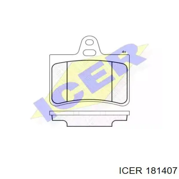 181407 Icer pastillas de freno traseras