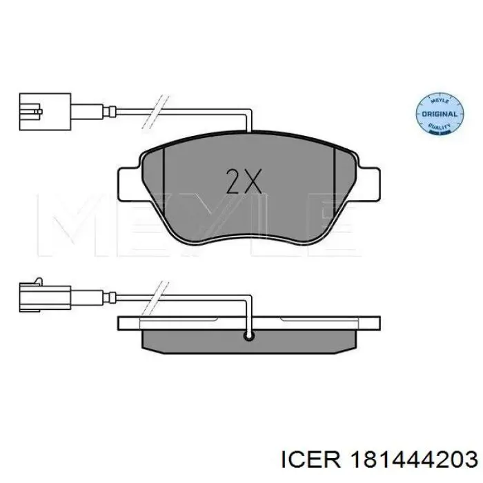 181444-203 Icer pastillas de freno delanteras