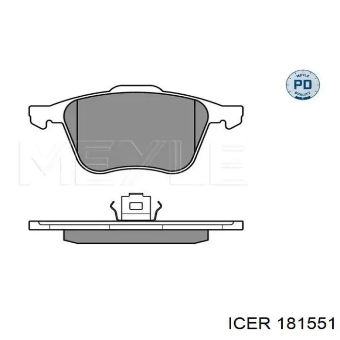 181551 Icer pastillas de freno delanteras