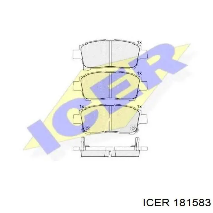 181583 Icer pastillas de freno delanteras