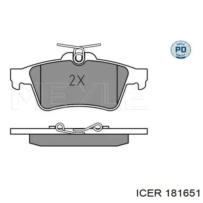 181651 Icer pastillas de freno traseras