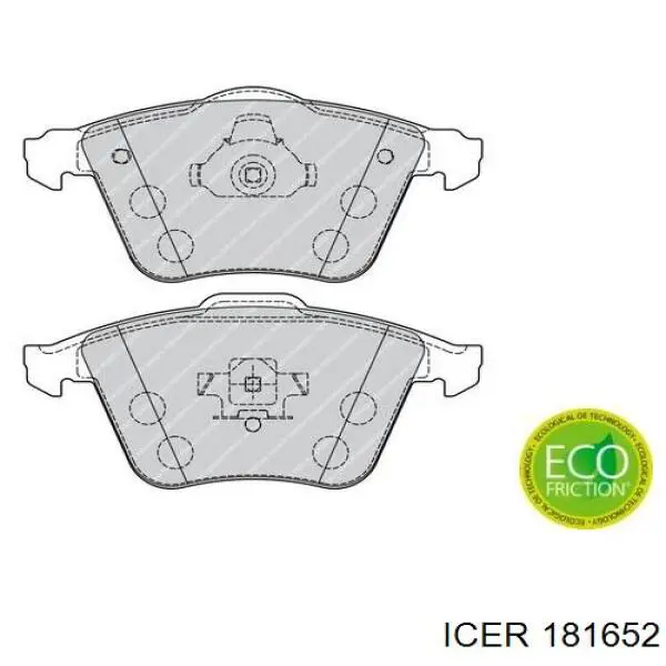 181652 Icer pastillas de freno delanteras