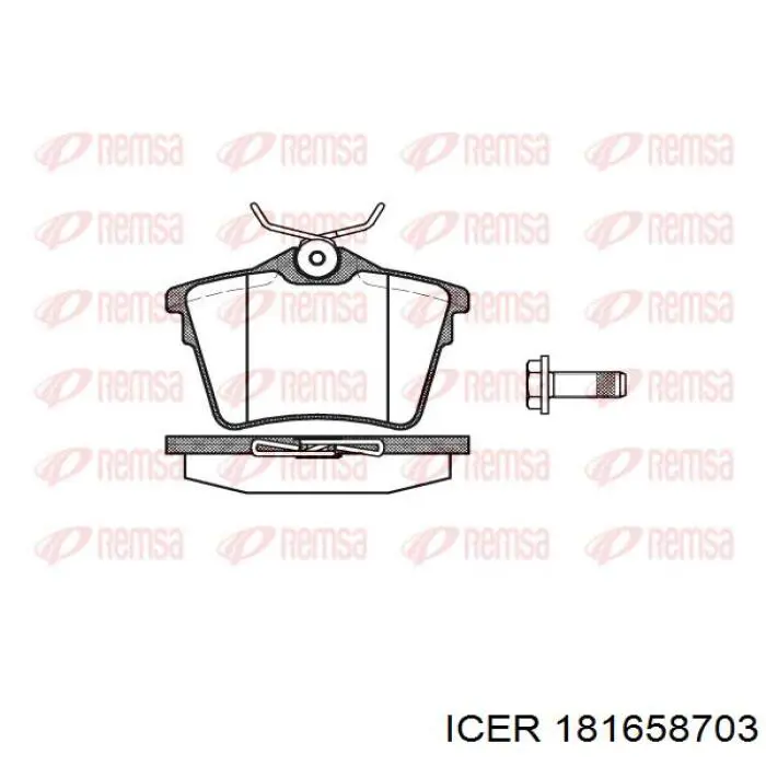 181658-703 Icer pastillas de freno traseras