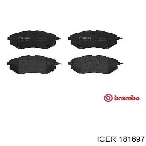 181697 Icer pastillas de freno delanteras