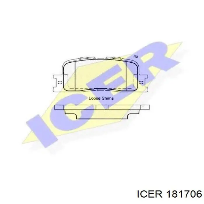 181706 Icer pastillas de freno traseras