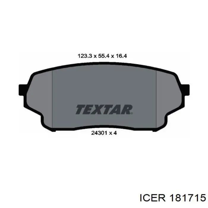 181715 Icer pastillas de freno delanteras