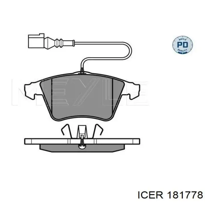 181778 Icer pastillas de freno delanteras