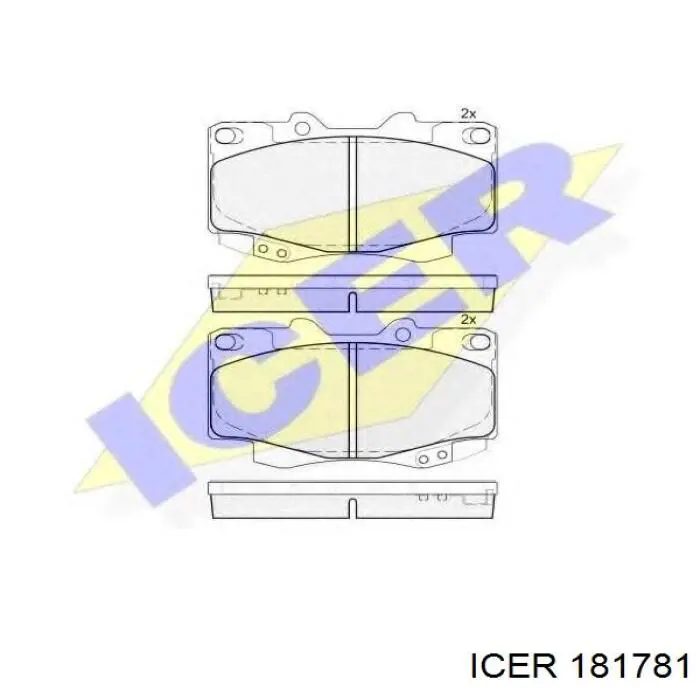 181781 Icer pastillas de freno delanteras