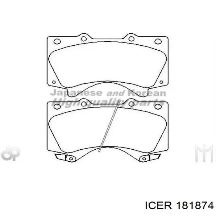 181874 Icer pastillas de freno delanteras