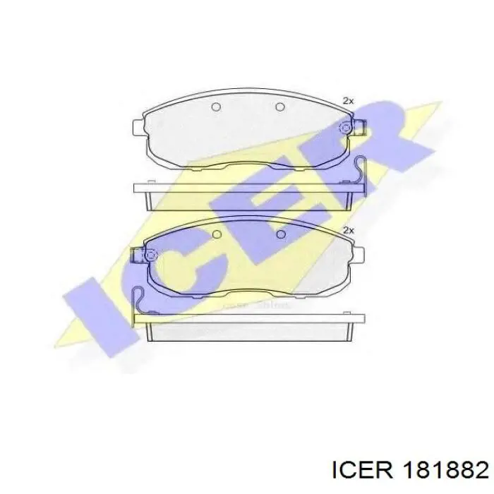 181882 Icer pastillas de freno delanteras