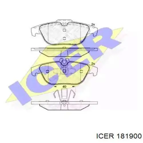 181900 Icer pastillas de freno traseras