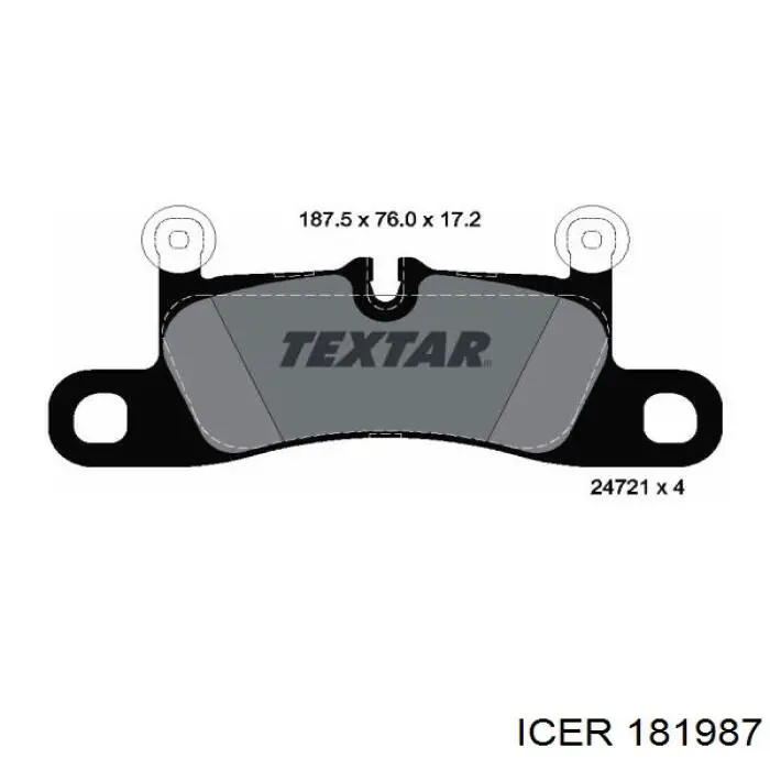 181987 Icer pastillas de freno traseras