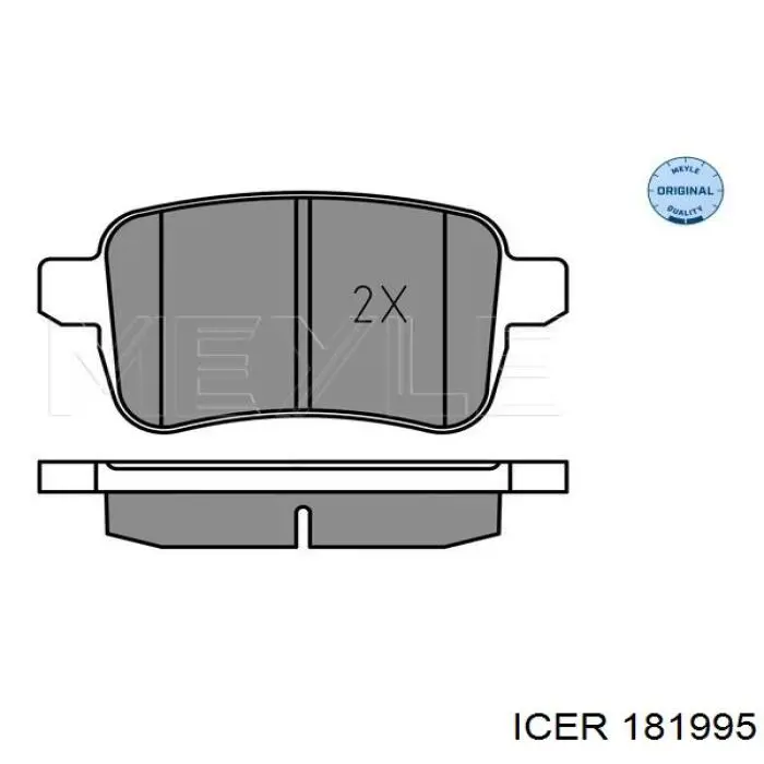 181995 Icer pastillas de freno traseras