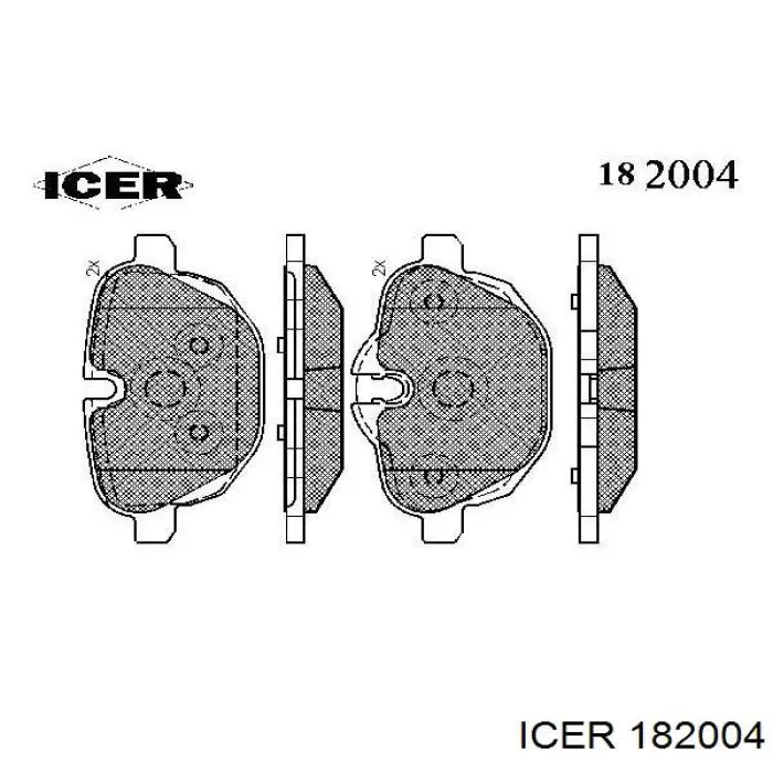 182004 Icer pastillas de freno traseras