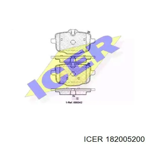 182005-200 Icer pastillas de freno traseras