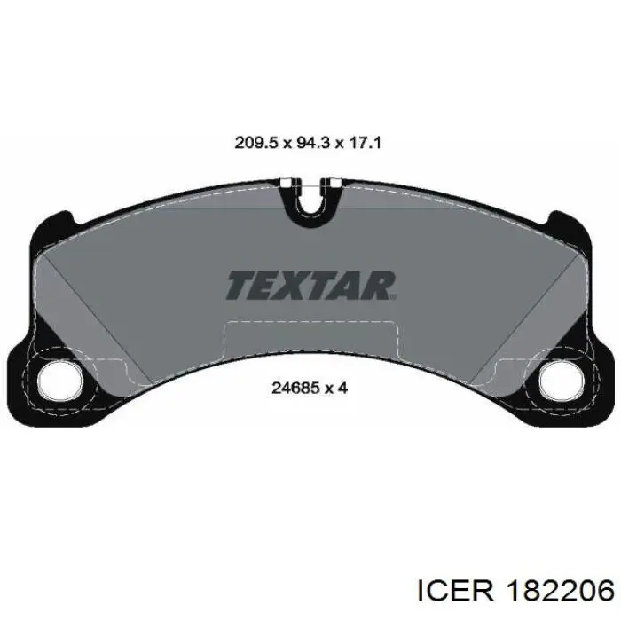 182206 Icer pastillas de freno delanteras