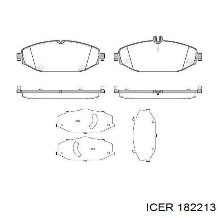 182213 Icer pastillas de freno delanteras