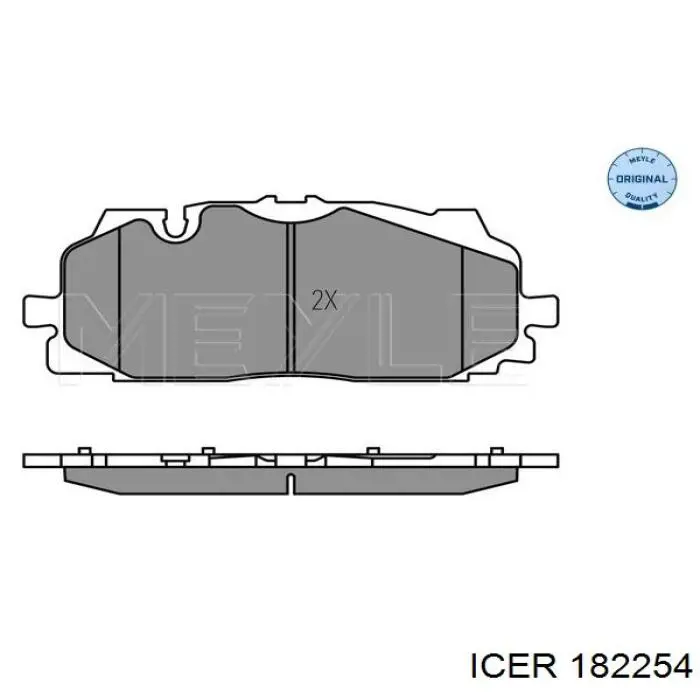 182254 Icer pastillas de freno delanteras