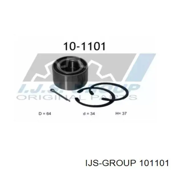 10-1101 IJS Group cojinete de rueda delantero