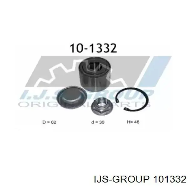 10-1332 IJS Group cojinete de rueda trasero