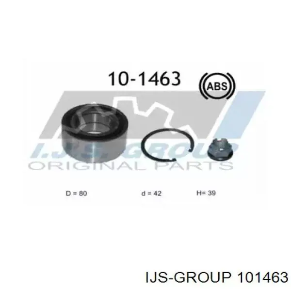 10-1463 IJS Group cojinete de rueda delantero