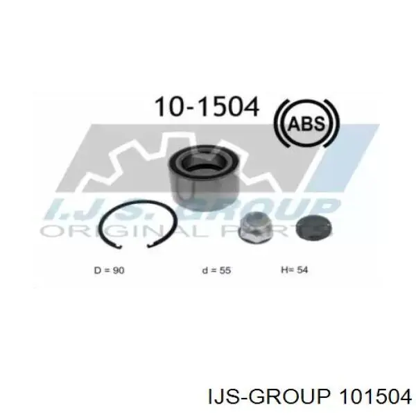 10-1504 IJS Group cojinete de rueda delantero