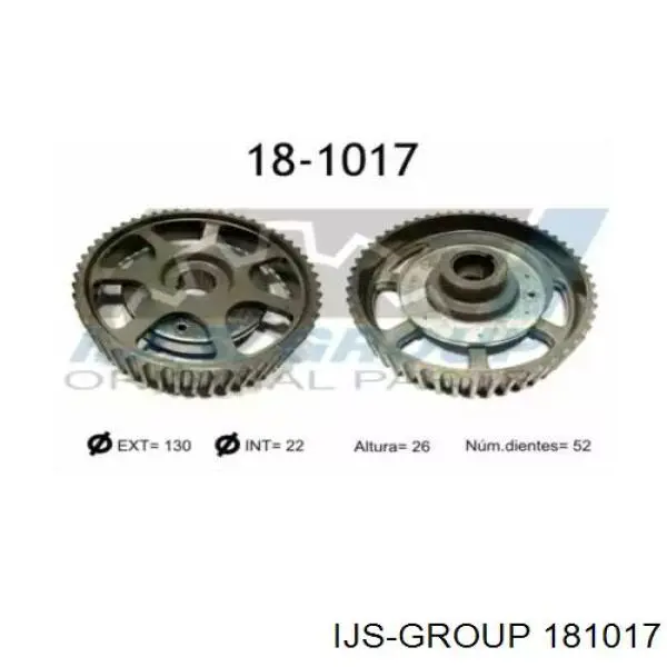 18-1017 IJS Group piñón cadena distribución