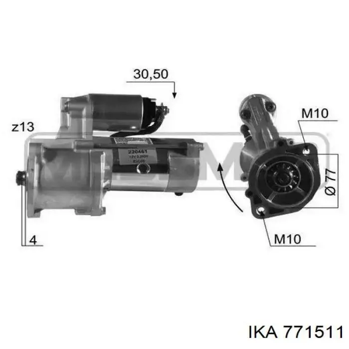  Soporte, escobillas de carbón, motor de arranque para KIA Cerato LD