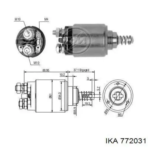  Soporte, escobillas de carbón, motor de arranque para Volkswagen Touareg 1 