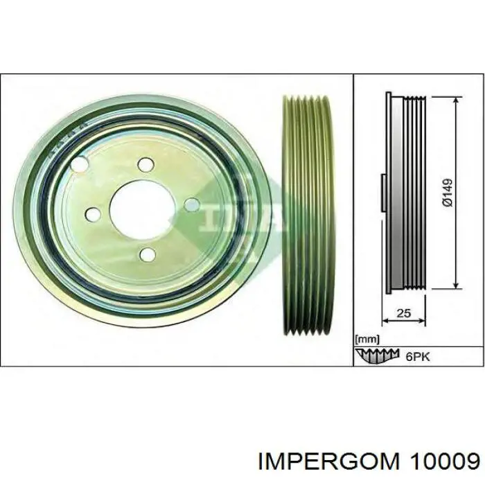 10009 Impergom polea, cigüeñal