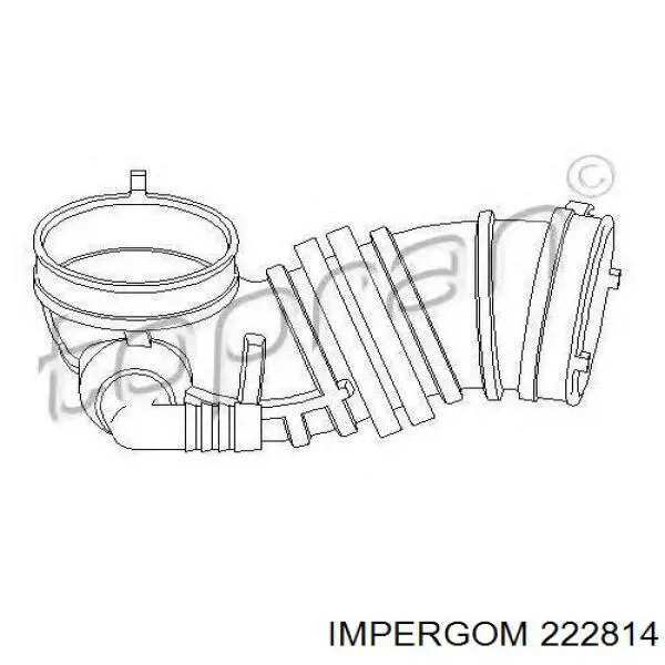 222814 Impergom tubo flexible de aire de sobrealimentación inferior izquierdo