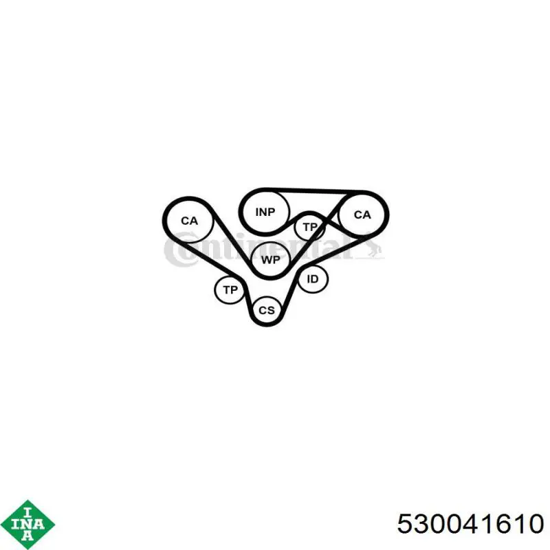 530 0416 10 INA kit correa de distribución