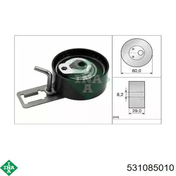 531 0850 10 INA rodillo, cadena de distribución