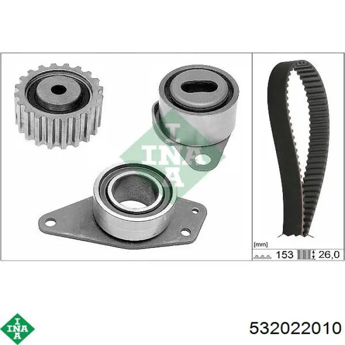 532 0220 10 INA rodillo intermedio de correa dentada