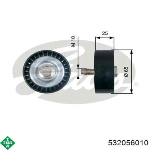 532 0560 10 INA polea inversión / guía, correa poli v