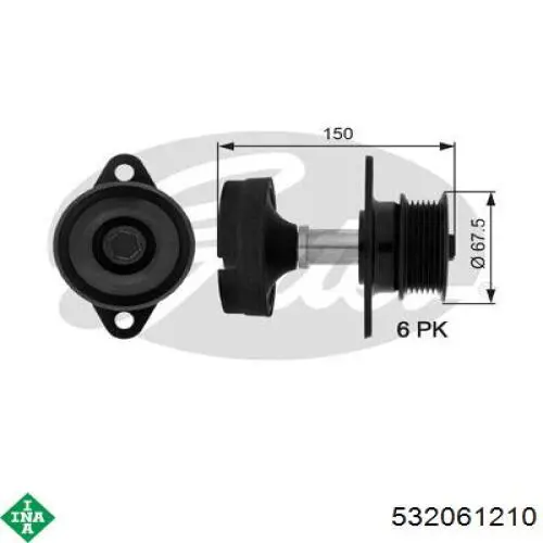 532 0612 10 INA poleas juego de piezas