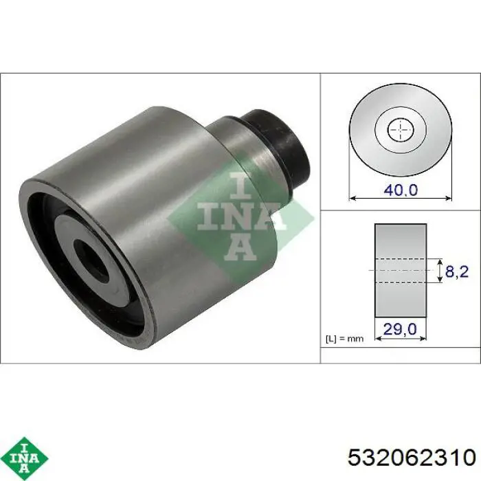 532 0623 10 INA rodillo intermedio de correa dentada