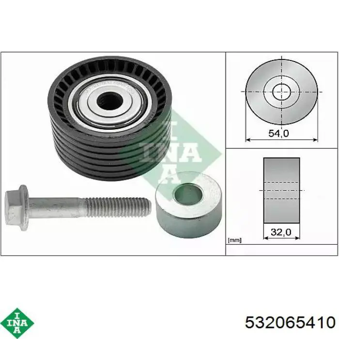 532 0654 10 INA rodillo intermedio de correa dentada