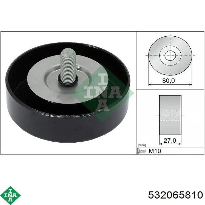 532 0658 10 INA rodillo intermedio de correa dentada