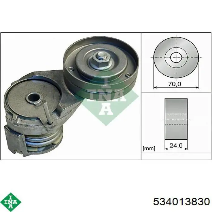 534 0138 30 INA tensor de correa, correa poli v