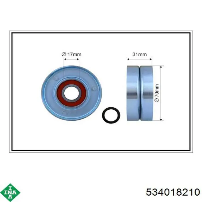 534 0182 10 INA tensor de correa, correa poli v