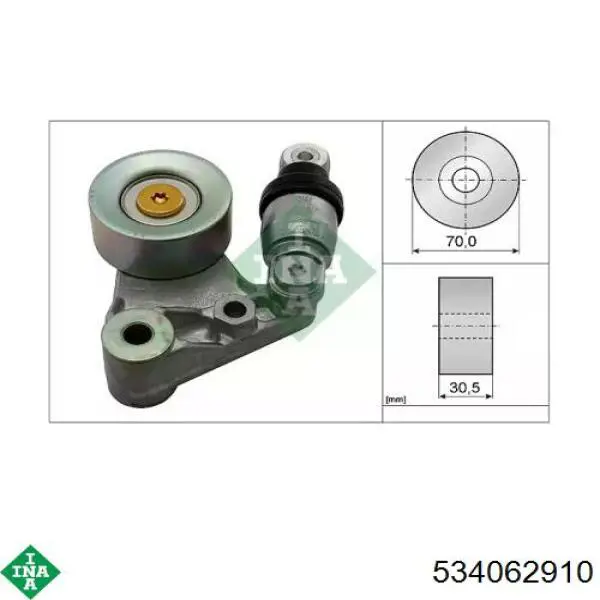 534062910 INA tensor de correa, correa poli v