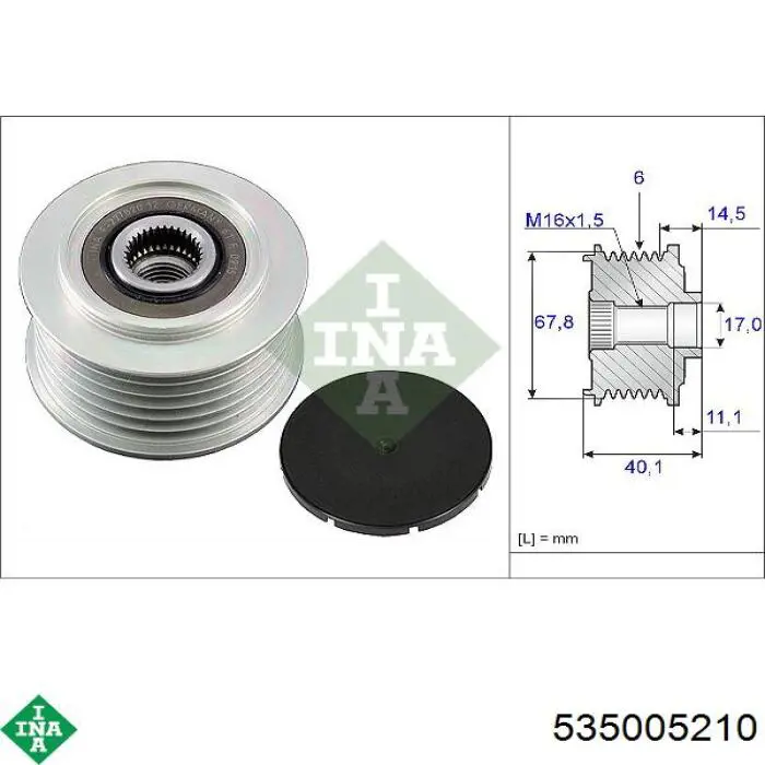 535 0052 10 INA poleas juego de piezas