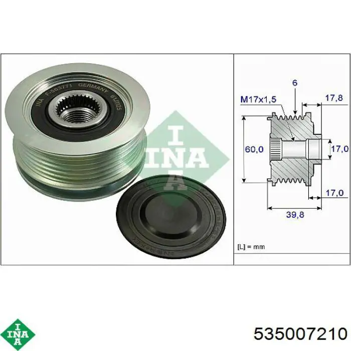 535 0072 10 INA poleas juego de piezas
