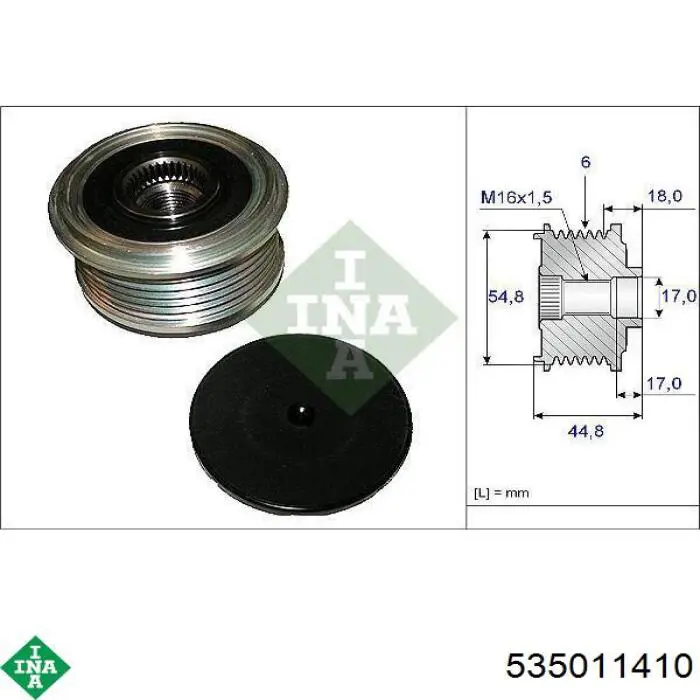 535 0114 10 INA poleas juego de piezas