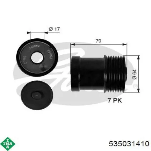 535 0314 10 INA poleas juego de piezas