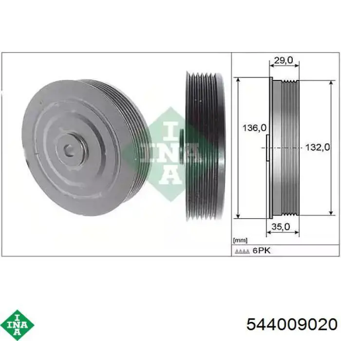  Polea, cigüeñal para Renault Fluence L3